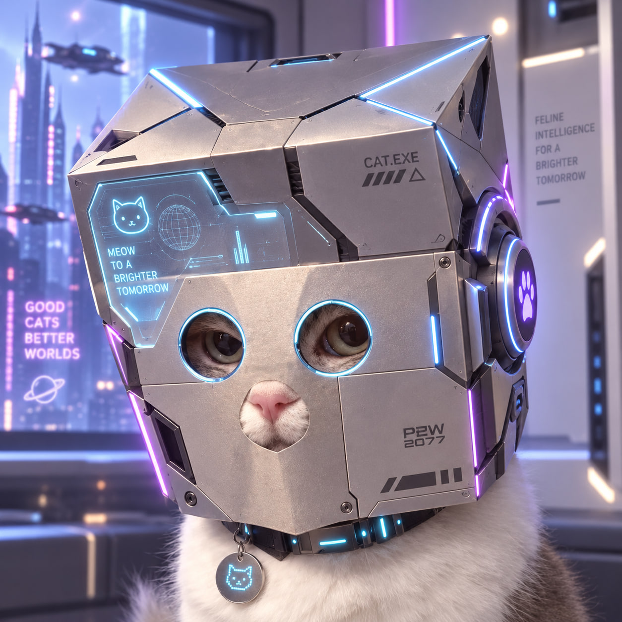 Cyber Anonymous wearing his CAT.EXE helmet
